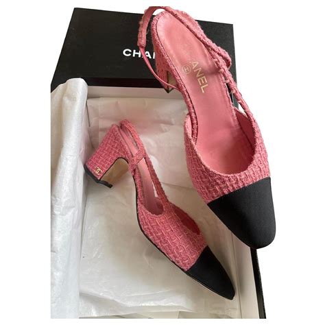 chanel slingback pink|chanel slingback heels.